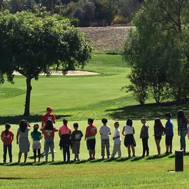 5th Graders visit the Tiger Woods learning center for a week long science academy and a quick golf lesson.