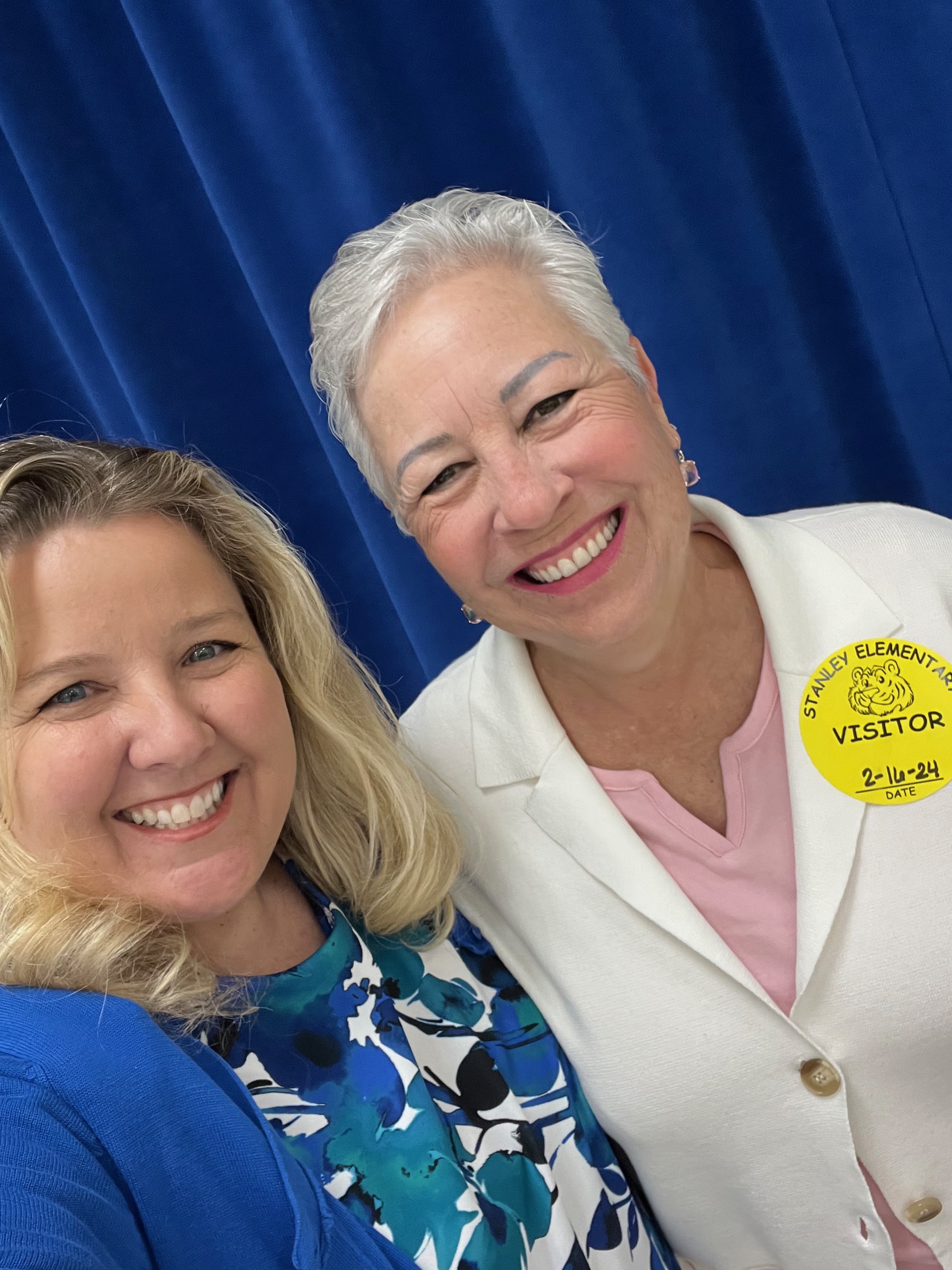 Principal with Author Sally Griffin