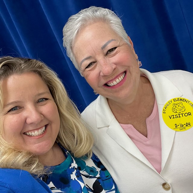 Principal with Author Sally Griffin