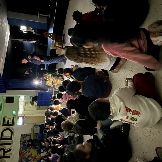  OC Fire Dept Presenting to Kids 2