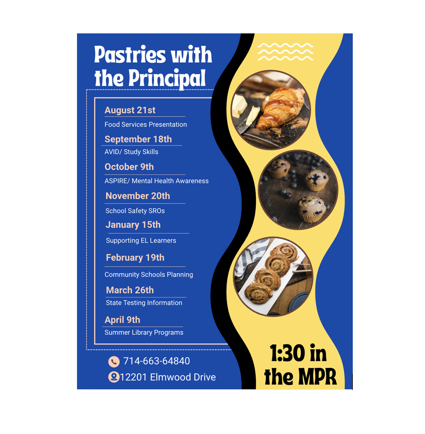 Pastries with the Principal - article thumnail image